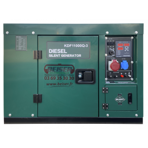 Groupe électrogène diesel insonorisé 8 kW triphasé
