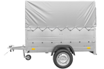 Remorque simple essieu 200×106 avec bâche haute, arceau, rehausses de ridelles et roue jockey – Garden Trailer 200 KIPP